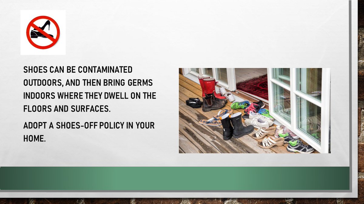sophianictract's tweet photo. Shoes can track in harmful germs. #shoesoffatthedoor #shoesoffpolicy #germs #bacteri #infectionprevention #noshoesrule #noshoesinthehouse #health 🦠🦠🦠 https://t.co/JG4to4zOPR