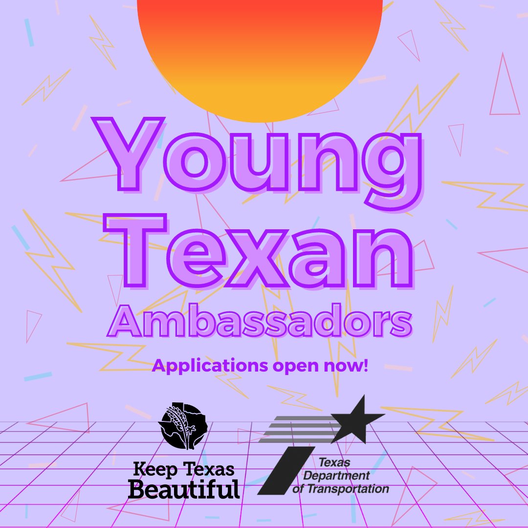KeepTxBeautiful's tweet photo. Young Texan Ambassador applications for the 2022-2023 cohort are now open!
The application can be found here: https://t.co/FcfYXLsSwH
-
#keeptxbeautiful #youngtexanambassadors https://t.co/s4umZr5gvk