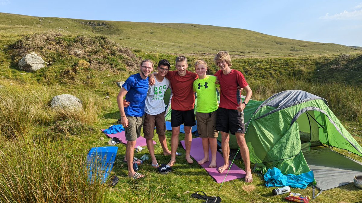 GCS_DofE's tweet photo. Group 1 at their wild campsite earlier on - smashed it again today!  #GCSGoldSnowdon22 https://t.co/WrqIQzfaiw