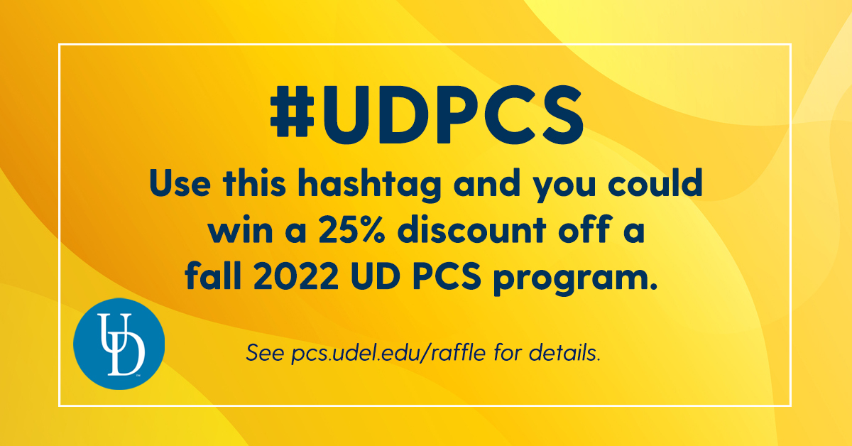 ud_pcs's tweet photo. ๐ #ContestAlert! Will you be a #winner? 1๏ธโฃ TWEET about #UDel's #ProfessionalDevelopment Info Session on July 26 using #UDPCS (make it public!) 2๏ธโฃ RSVP for the Info Session. 3๏ธโฃ ATTEND and you'll have a chance to win 25% off a fall program! Details: https://t.co/G8rdBuKFeE https://t.co/EuqmwmAsjm