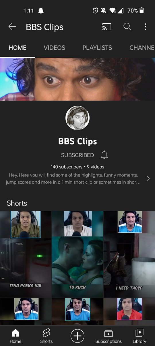 1806_Aryan's tweet photo. @BeastBoyShub 140th subscriber 
This gonna be huge when that channel gains 1 million subs https://t.co/aM5nW38a8R