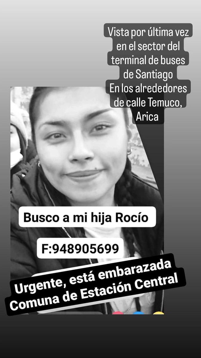 MujeresRed's tweet photo. Atención! Rocío sigue desaparecida en #Santiago. Cualquier info avisar a su madre al 948905699 https://t.co/fMPur5BgPz