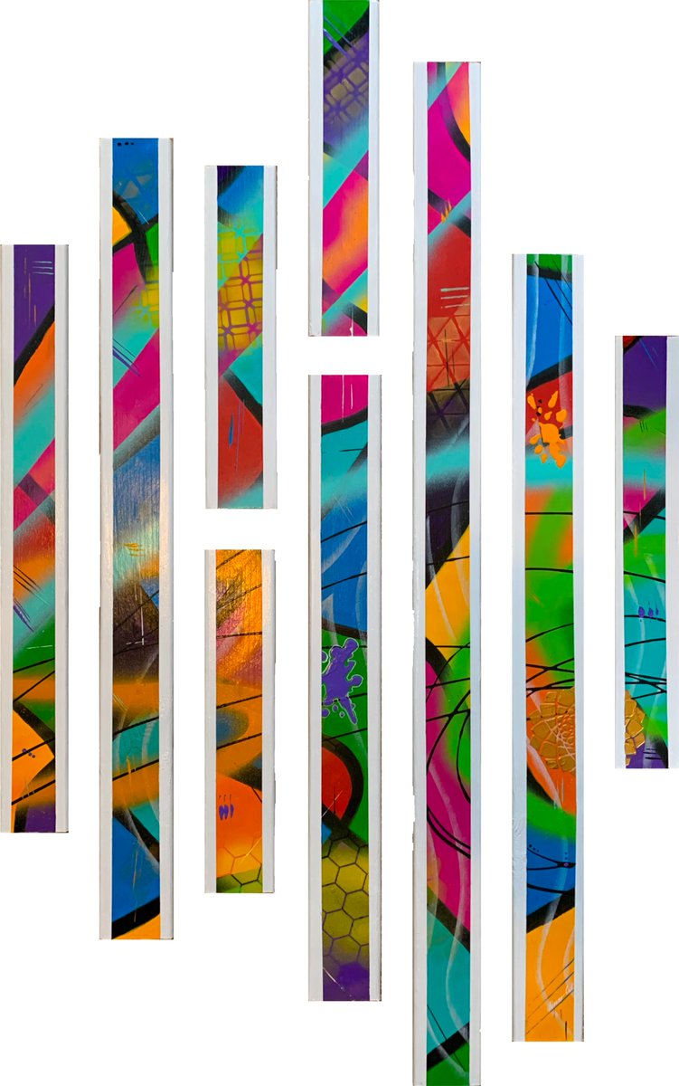 colourrush's tweet photo. 🚨🚨🚨NEW ARTWORK ALERT!

Graffiti Straits; a super bold colourful nine piece artwork on chunky wood

Available at: https://t.co/WOdiuVj6Cw

#art #artist #abstract #abstractart #acrylicpainting #canvas #canvaspainting #colourful
#graffiti #splash #sprayart #spray #woodwork https://t.co/OiZEszht1y