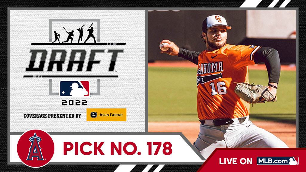 MLBDraft's tweet photo. With the 178th pick the @Angels select @OSUBaseball right-handed pitcher Victor Mederos, No. 202 on the Top 250 Draft Prospects list.

Watch live: https://t.co/Vpb66VBrPo https://t.co/NMMycL4jnl