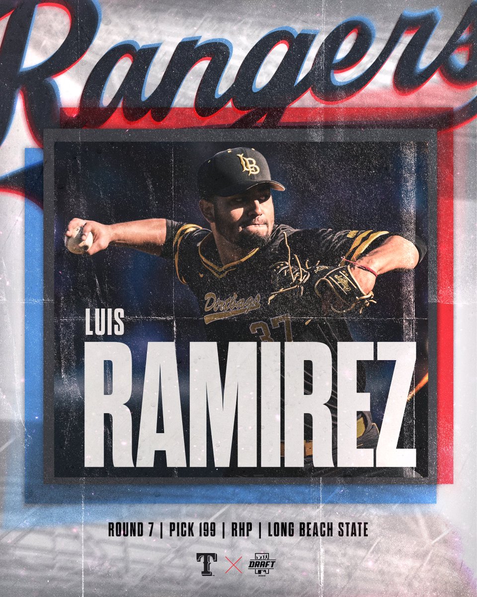 With the 199th pick in the #MLBDraft, we've selected RHP Luis Ramirez from Long Beach State.
