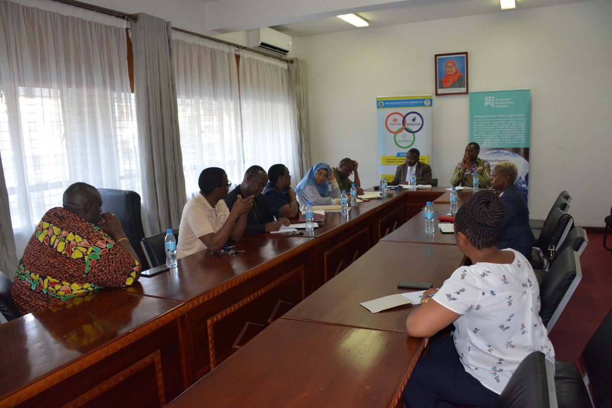 PMOsano's tweet photo. On 18th July, 2022, I had the opportunity to co-chair, together with Prof. Preksedis Ndomba, the Principal of @dar_dit, the inaugural bilateral meeting btn @SEIresearch Africa, and @dar_dit. I was accompanied by @JacquelineSenya and @Lawrencenzuve. https://t.co/60lejIBSGG