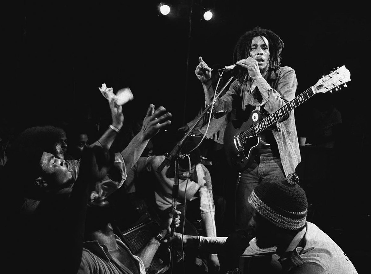 bobmarley's tweet photo. “In this great future, you can’t forget your past.” #NoWomanNoCry

🗓 July 18, 1975: #BobMarley &amp; The Wailers close out a 2-night, sold-out run at the Lyceum Theatre in #London during the Natty Dread tour. These shows were released in December that year as the Live! album… (1/2) https://t.co/wEAHfIJost