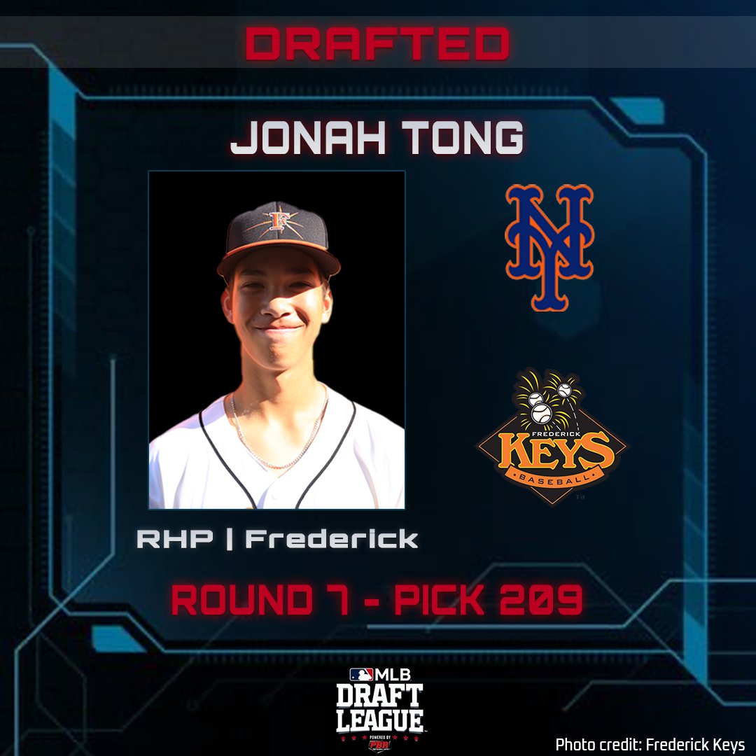 Congratulations to @tong_jonah on being selected by the @Mets in the #MLBDraft! #LGM #RaiseYourStock | @FrederickKeys