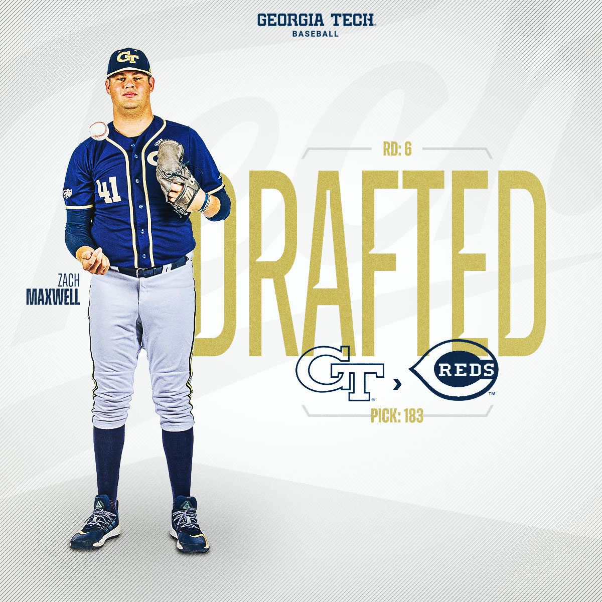 𝘿𝙍𝘼𝙁𝙏𝙀𝘿! @ZachTMaxwell is the 6th round selection for the @Reds in the 2022 @MLBDraft! #WreckHavoc // #MLBDraft