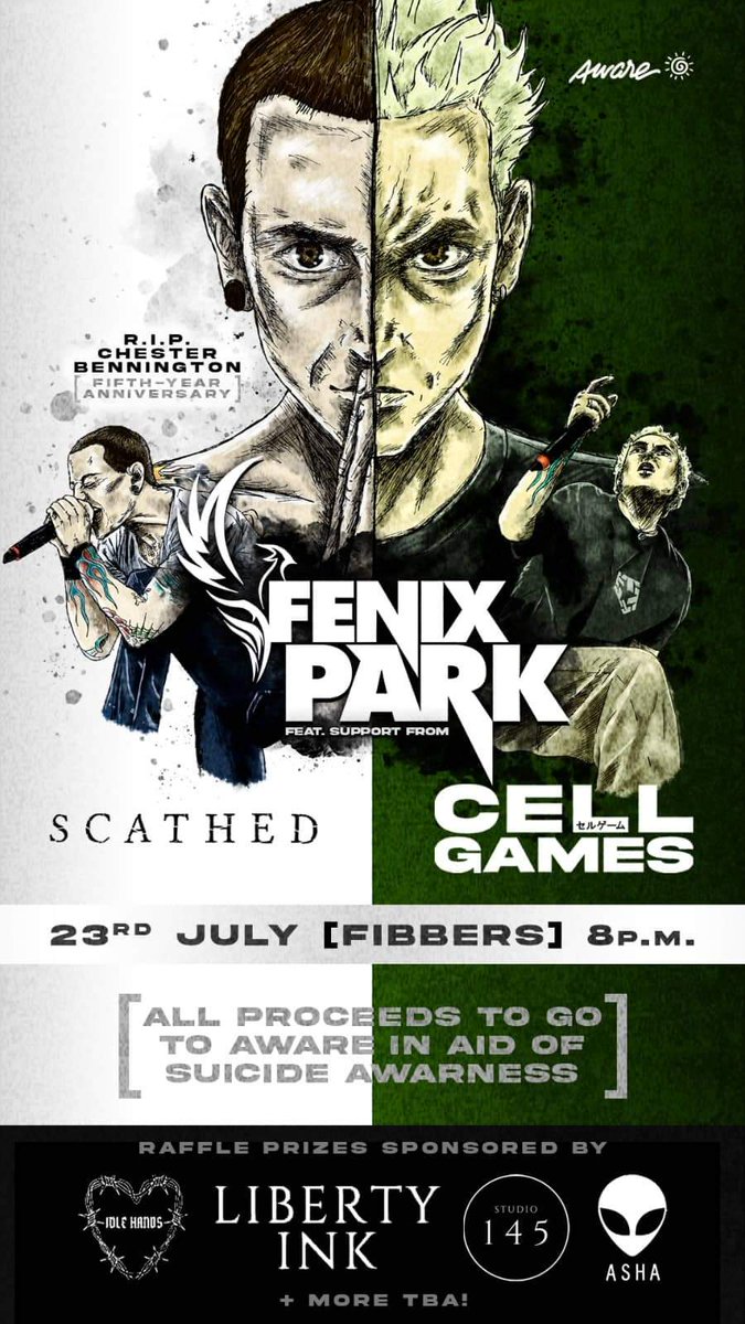 cell_podcast's tweet photo. 23rd of July @fibbermagees raising funds for suicide awareness will be @CellGamesBand @ScathedIRL and Fenix Park! Show some support if you're in The Pale next Saturday! 🤟 https://t.co/gd6d9L2xqP