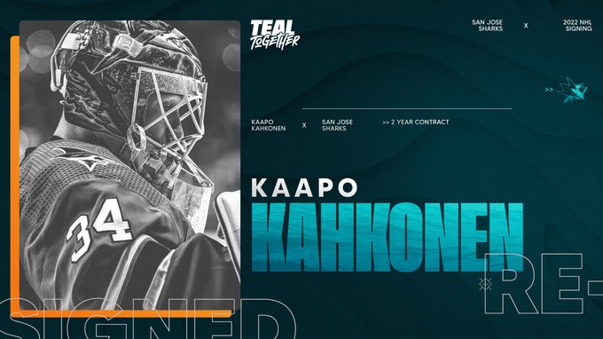 Re-Signed Kaapo Kahkonen to a two-year contract.