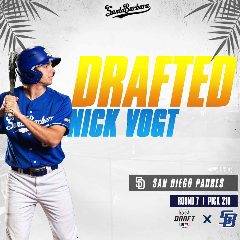 With the 210th pick in the 7th round in the <a href="/mlb/">MLB</a> Draft, the San Diego <a href="/padres/">San Diego Padres</a> select Nick Vogt!

#GoChos | #MLBDraft
