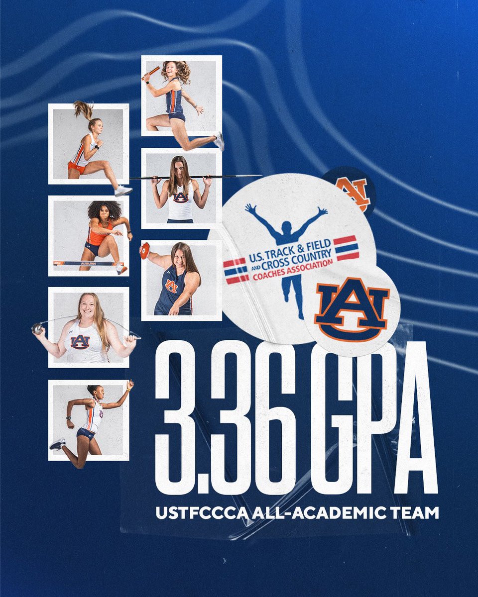 AuburnTFXC's tweet photo. USTFCCCA All-Academic Team has a nice ring to it 🤓📚

📰 https://t.co/GdUHBwdzGt

#WarEagle https://t.co/4AvlVXuuD5