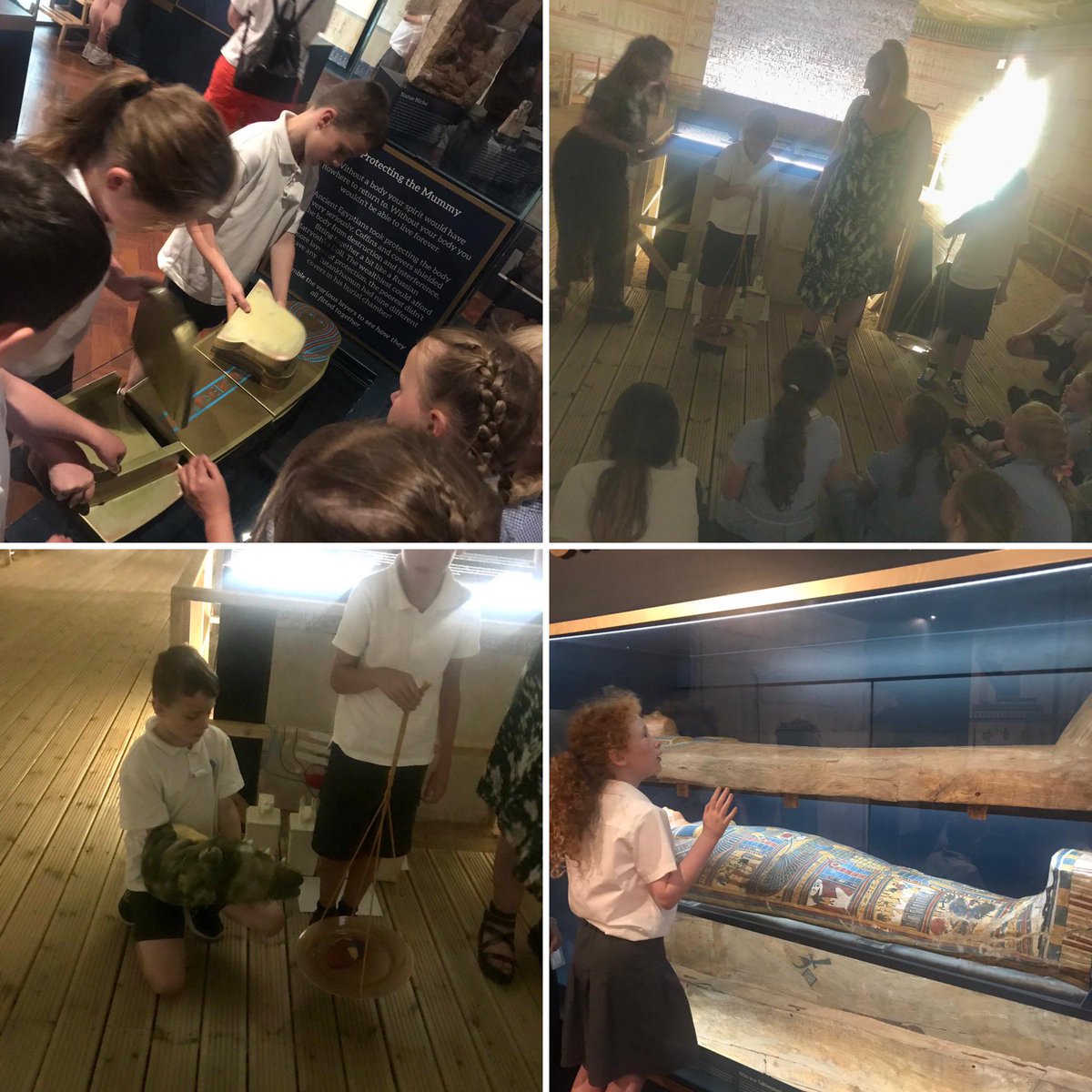 CoatesLaneSch's tweet photo. Year 4 got the best deal today! An air continued coach and a cool, air conditioned museum 🤣

They really enjoyed their trip to Bolton Museum to see the Egyptian artefacts and learn all about Mummification as part of their topic work 👍🏼@BoltonLMS https://t.co/c6UspUduAn