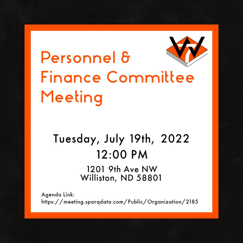 There will be a Personnel & Finance meeting on Tuesday, July 19th at 12:00 p.m.