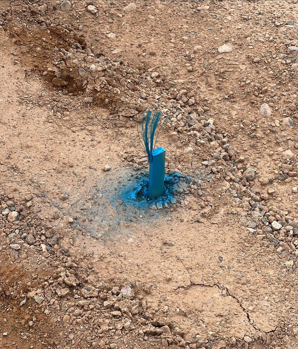 Everyone gets a chance to hammer in some blue tops this afternoon.