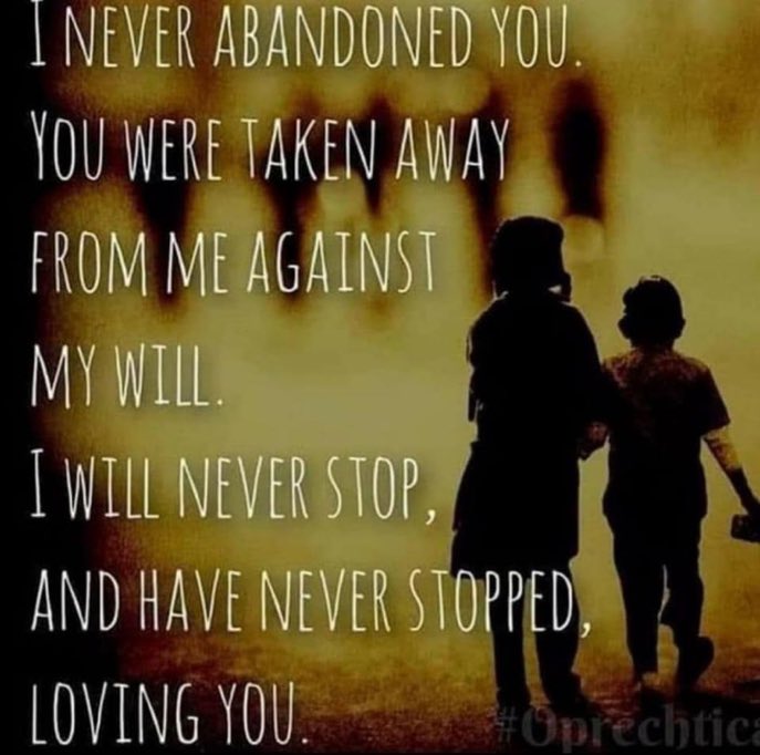 The targeted parent never stops loving.
❤️ 
“I never abandoned you. You were taken from me against my will. I will never stop, and have never stopped loving you.”
#ParentalAlienation
#alienatedchild
#alienationParentale