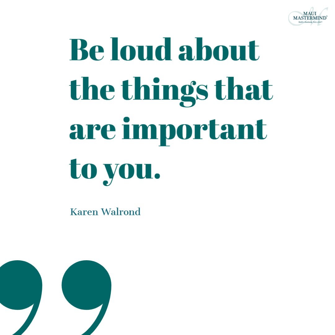 ✔️Grow my business to the level I desire
✔️Reclaim control of my time, lifestyle, and freedom
✔️ Reduce my working hours and stress load &amp; 
✔️ To build a business that thrives with or without me there

🌐 mauimastermind.com