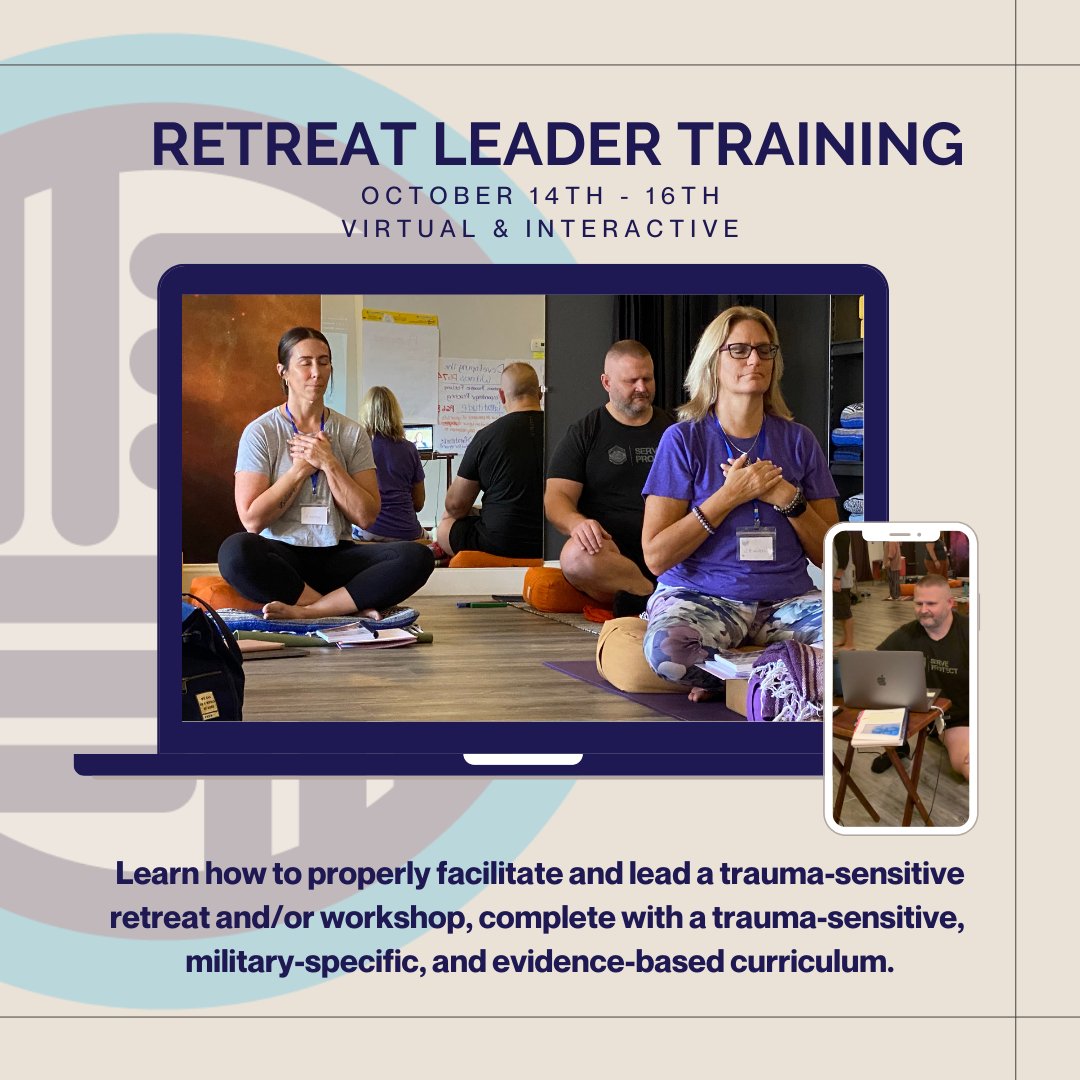WarriorsAtEase's tweet photo. 📌 Join us on October 14th, 2022!
📚 Virtual &amp; Interactive
📚 No previous WAE training is required!
Register &amp; learn more! 👇
https://t.co/a466zaGVi1

#warriorsatease  #veterans #yogateacher #yogalove #yogainthemilitary #militaryyoga #yogaforall #traumasensitiveyoga https://t.co/qMyVxldJHD