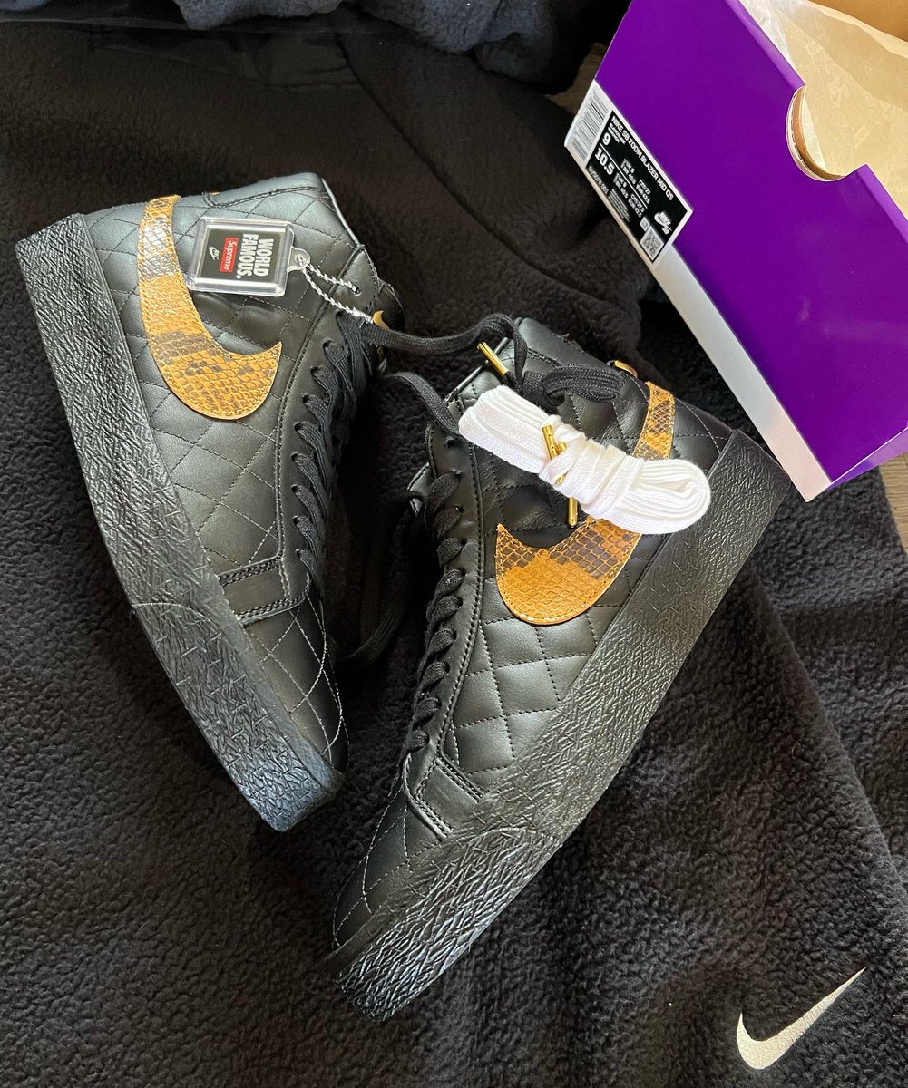 Nike x Supreme キルティングスニーカー Supreme is releasing another set of quilted Nike SB Blazers