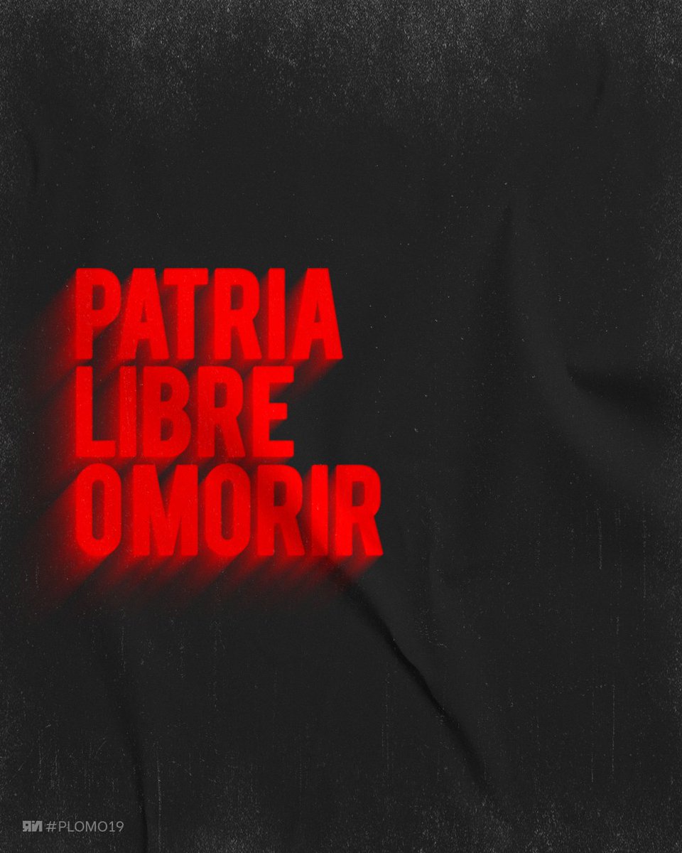 Sonaron los atabales... Y el pueblo en una sola voz gritó:

     🗣️   ℙ𝕒𝕥𝕣𝕚𝕒 𝕝𝕚𝕓𝕣𝕖 𝕠 𝕞𝕠𝕣𝕚𝕣