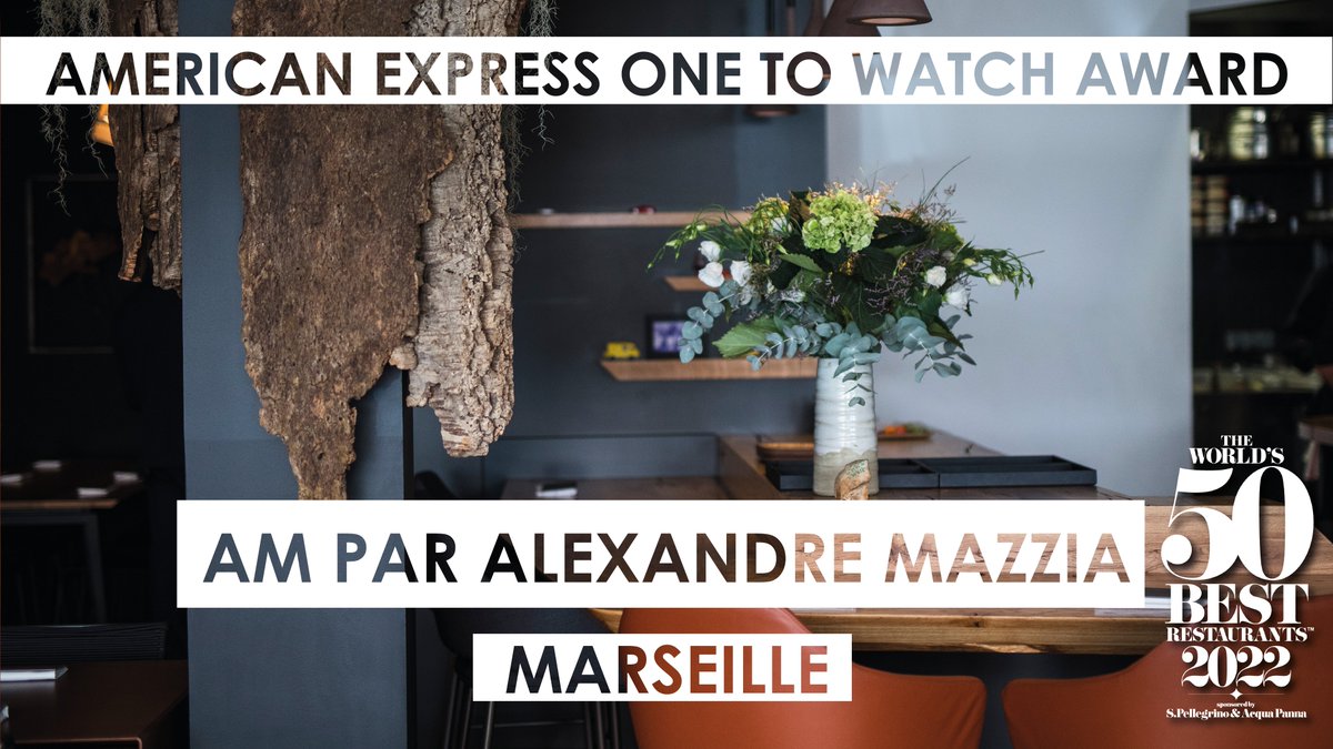 A genuinely original culinary experience turning heads towards #Marseille, AM par Alexandre Mazzia is this year’s winner of the American Express One To Watch Award! #Worlds50Best @AlexandreMazzia @AmericanExpress @resy