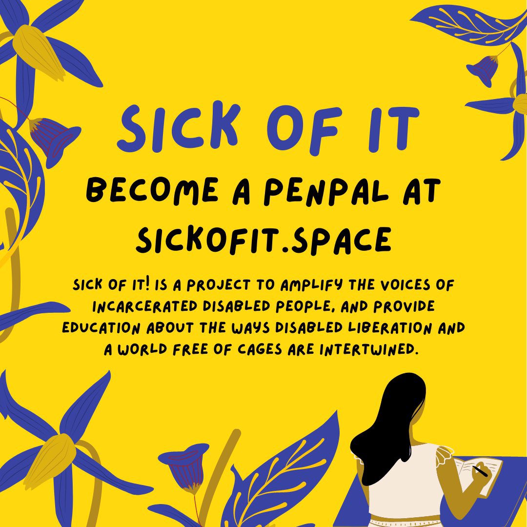 cemicool's tweet image. Sick of It has a new matching and letter process, plus a signal support group :-) and we’re looking for more outside penpals interesting in disability justice + mailing a very special issue by @fierce_invalids out soon. 

Join at: sickofit.space