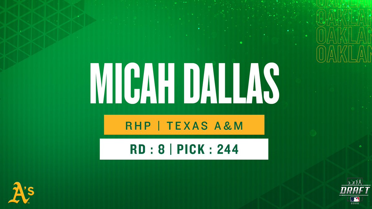With the 244th pick in the 2022 MLB Draft, we have selected...

#MLBDraft | #DrumTogether
