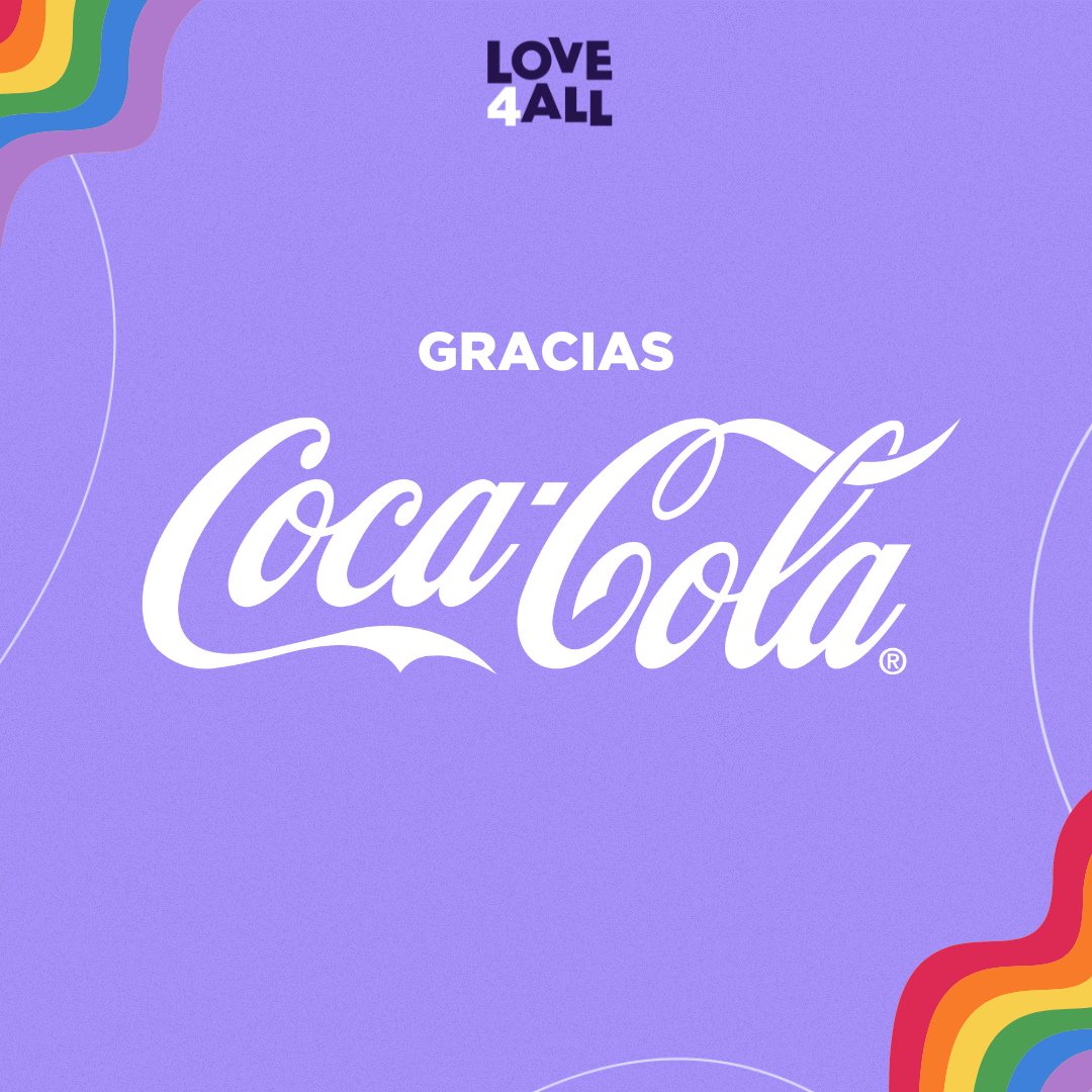 Gracias @cocacolamx por ser parte de la quinta edición de @LOVE4ALLMX. Esperamos que nos acompañen el próximo año. #love4all #seguridadparaser #pride