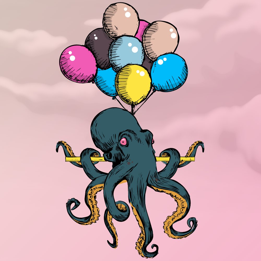 GeekCultOficial's tweet photo. @buychocs Flying Octupus
Only 1 #tezos 
https://t.co/HbzbQUWoOn https://t.co/N2klCqStNG