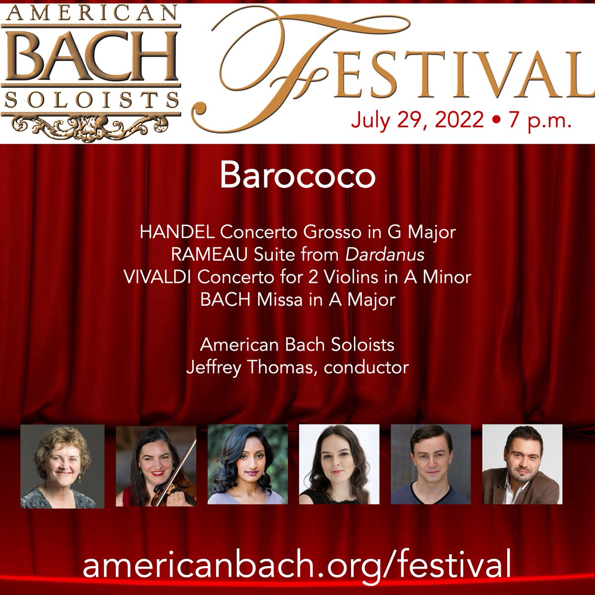 AmericanBach's tweet photo. Friday July 29 • 7:00 p.m. • Herbst Theatre
Barococo 
Bach • Handel • Rameau • Vivaldi

Info: https://t.co/UETNh8uykv
Tickets: https://t.co/Eu92IR228I https://t.co/CGQGhG8jsd