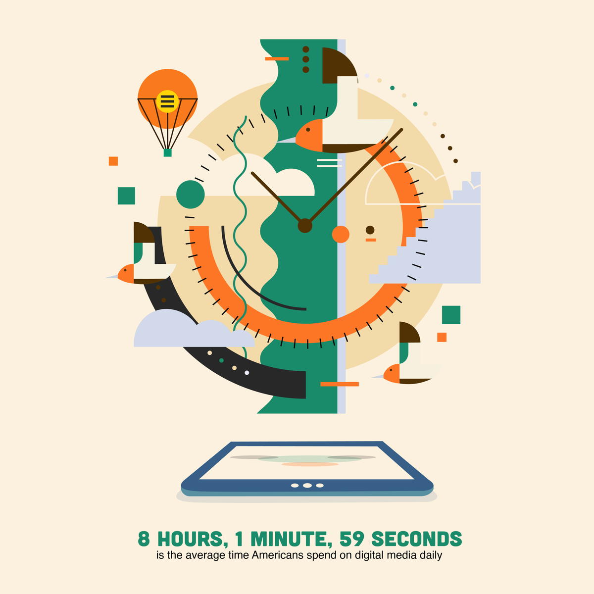 EsparzaTweet's tweet photo. How much time do you think you spend on digital media? #digital #consumer https://t.co/22XCLgcYNV