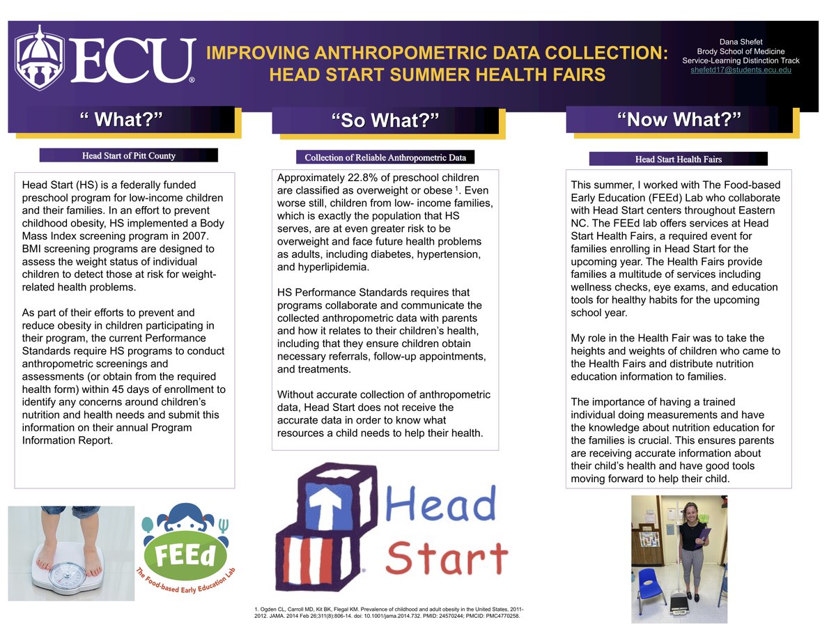 BrodyDistinctly's tweet photo. #ECUDistinction | #MSSF22
Dana Shefet, M2, Service-Learning Scholar @ShefetDana
Head Start Anthropometric Data Collection working to improve health outcomes of low-income children. #headstart #earlyheadstart
More Info: https://t.co/1avNXWLmLG https://t.co/wcXGaccHNH