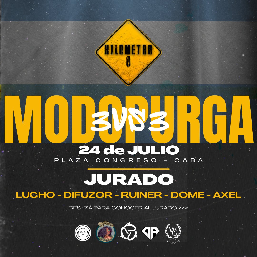 KM0_hh's tweet photo. 🙅🏻‍♂️ | ¡EL JURADO!

👀 | Se aproxima a pleno la 3vs3 y anunciamos al prestigioso jurado de la fecha.

🔥 | ¡Fuerte sharau para #KingTeam, @ARMTLS, @RadioDobleHHArg e #IngravidosSquad! En la maldita casa.

⚠️ | #KM0ModoPurga https://t.co/2Zwjdu5MHt