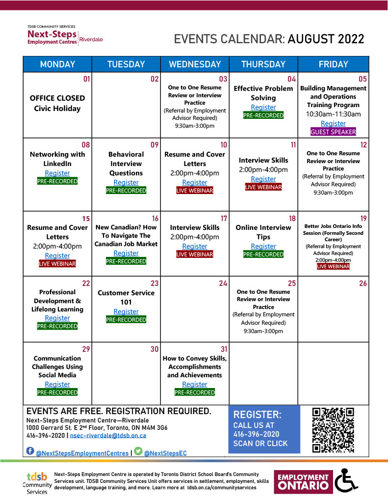 GerrardSquare's tweet image. Next Steps Employment August 2022 Calendar
#nextstepsemployment #shopthesquare