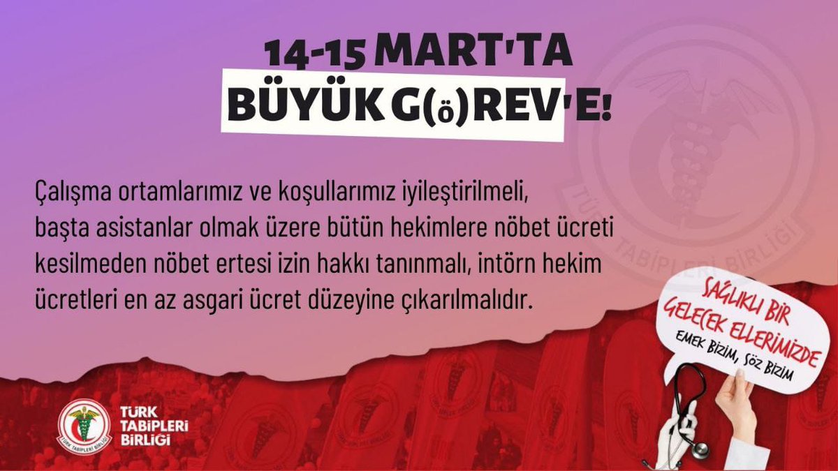 "Mücadele Kazandırır!" 
Özel/vakıf hastanelerindeki intörn hekimlerin de kapsama alınması ve  tıp öğrencilerinin tüm hakları için  mücadeleye devam.