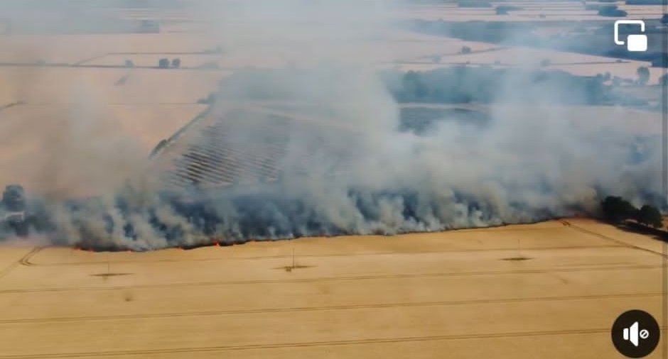 When this happens just down the road... please be careful all! Thankfully under control now but we saw the smoke.😔