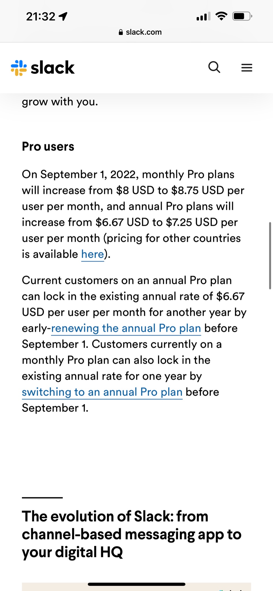 levelsio on Twitter "Interesting, might be able to switch back to Free plan on Slack as they