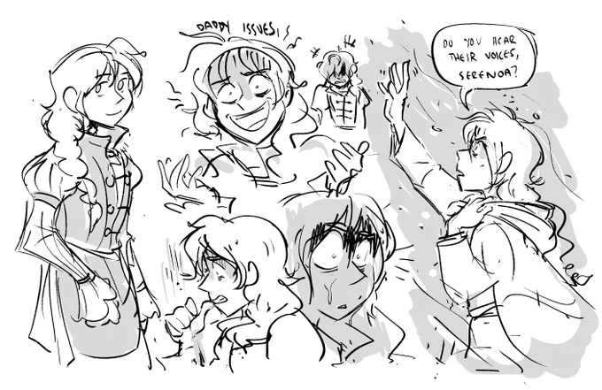 [triangle strategy] sketch pile to overcome the immense urge to put Roland in a blender 