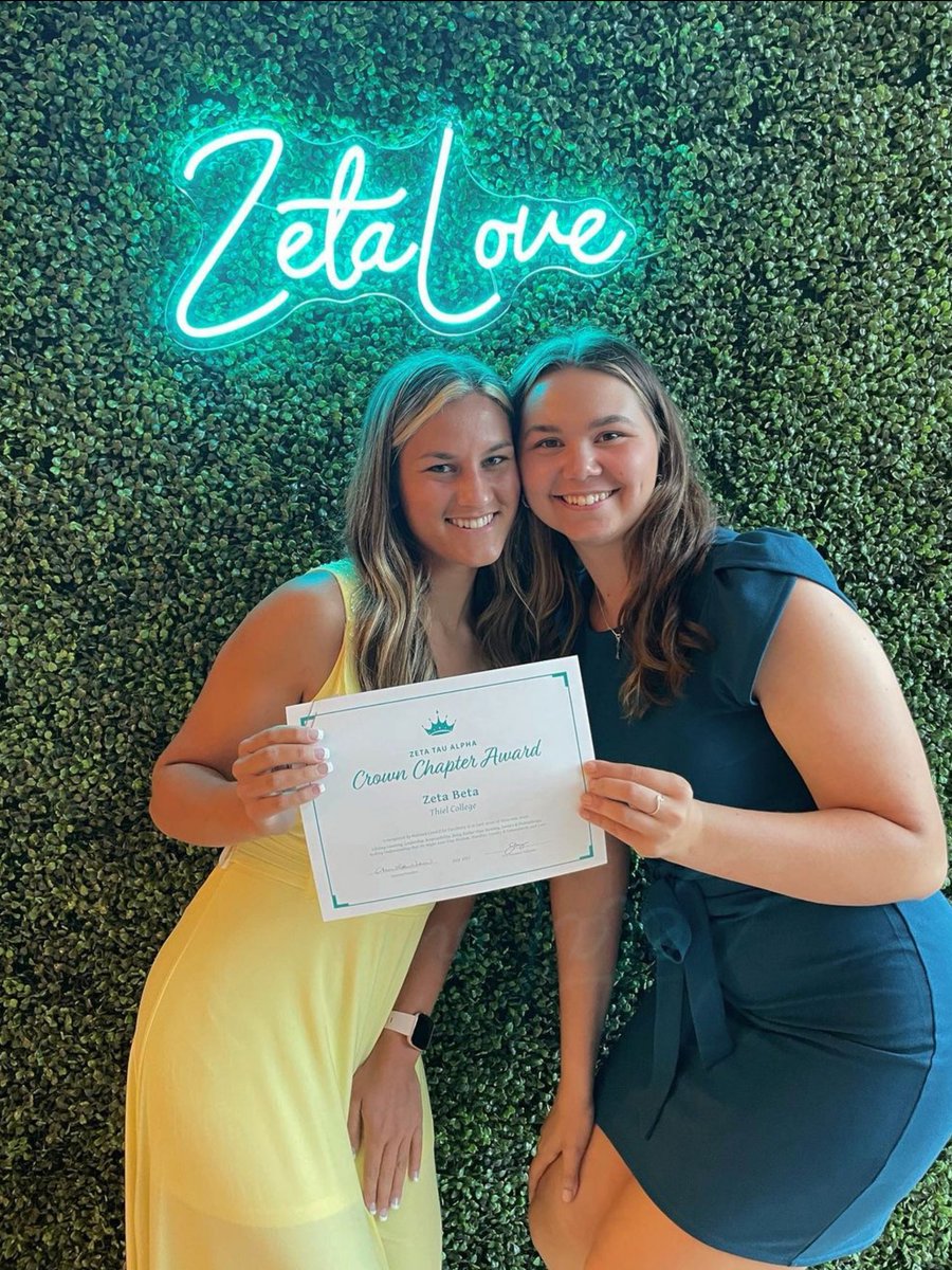 thielcollege's tweet photo. What an accomplishment!

@ZetaBetaLadies was recently recognized at the @ZTAFraternity conference in Texas as a Crown Chapter, and also received the Silver Activities Award. Congratulations!

📷 : @emilymirons on Instagram https://t.co/BldVijvJNi