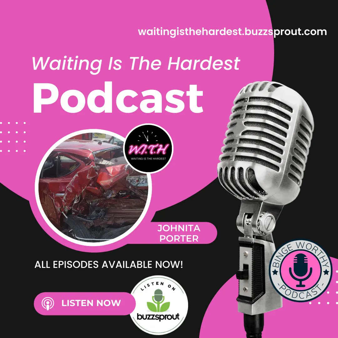 YOU don't have to WAIT!! ALL EPISODES of the @WaitingHardest podcast are AVAILABLE NOW!! Listen on @buzzsprout @applepodcasts @spotifypodcasts #WITH #WaitingIsTheHardestPodcast #NewandNoteworthy #BingeThis #Perservere #DownButNotOut #AnotherJourney #NewRoad #Podcast #LinkInBio