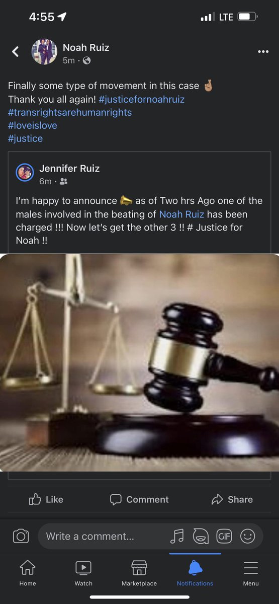 Finally! HAPPY TO ANNOUNCE the man that punched me in the back of the head has been charged! 3 more to go! #justicefornoahruiz #loveislove #support #TransRightsAreHumanRights  #justice