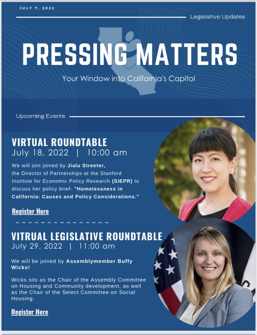 Honored to have spoken at the <a href="/CalCAPA/">CalCAPA</a> virtual roundtable about pressing issues on homelessness! <a href="/SIEPR/">Stanford Institute for Economic Policy Research</a>