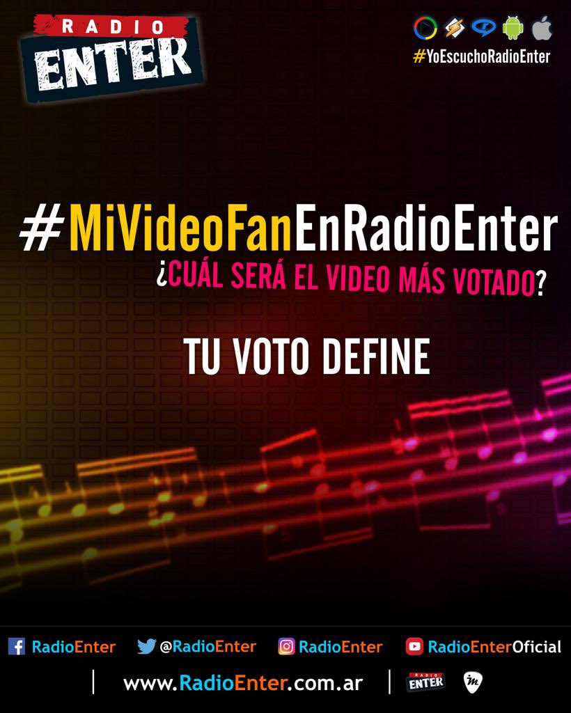 A estar atentas ... muy pronto vas a poder votar por el mejor #videoenter de la semana, llevá a tu artista preferido a lo más alto del ranking semanal. #videoranking #mivideofanenradioenter @letialderete01 @PatriciaCeston1