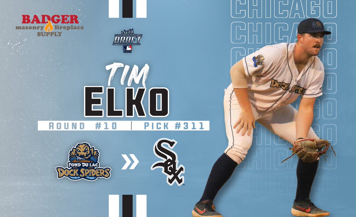 DockSpiders's tweet photo. Congratulations to former Dock Spider, @TimElko, on being drafted to the Chicago White Sox!! Best of luck! #SpinTheWeb #FondyPride

2022 Draft Picks presented by @BadgerMasonry https://t.co/xvqSa19jrh