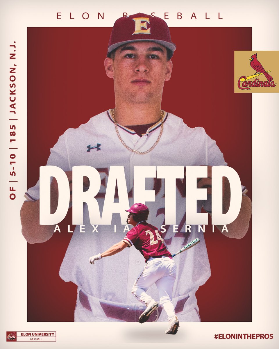 Day 2 of the #MLBDraft22 sees <a href="/alexiadisernia/">Alex Iadisernia</a> selected by the <a href="/Cardinals/">St. Louis Cardinals</a> in the 7th Round. 👏👏👏

#phoenixrising #elonbaseball #ElonInThePros