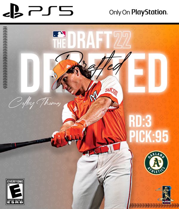 Mercer Bears (@mercerbears) on Twitter photo Huge congratulations to <a href="/MercerBaseball/">Mercer Baseball</a>’s Colby Thomas on being selected by the Oakland Athletics in the third round of the 2022 MLB Draft‼️
#WinnersWin | #RoarTogether Huge congratulations to <a href="/MercerBaseball/">Mercer Baseball</a>’s Colby Thomas on being selected by the Oakland Athletics in the third round of the 2022 MLB Draft‼️
#WinnersWin | #RoarTogether