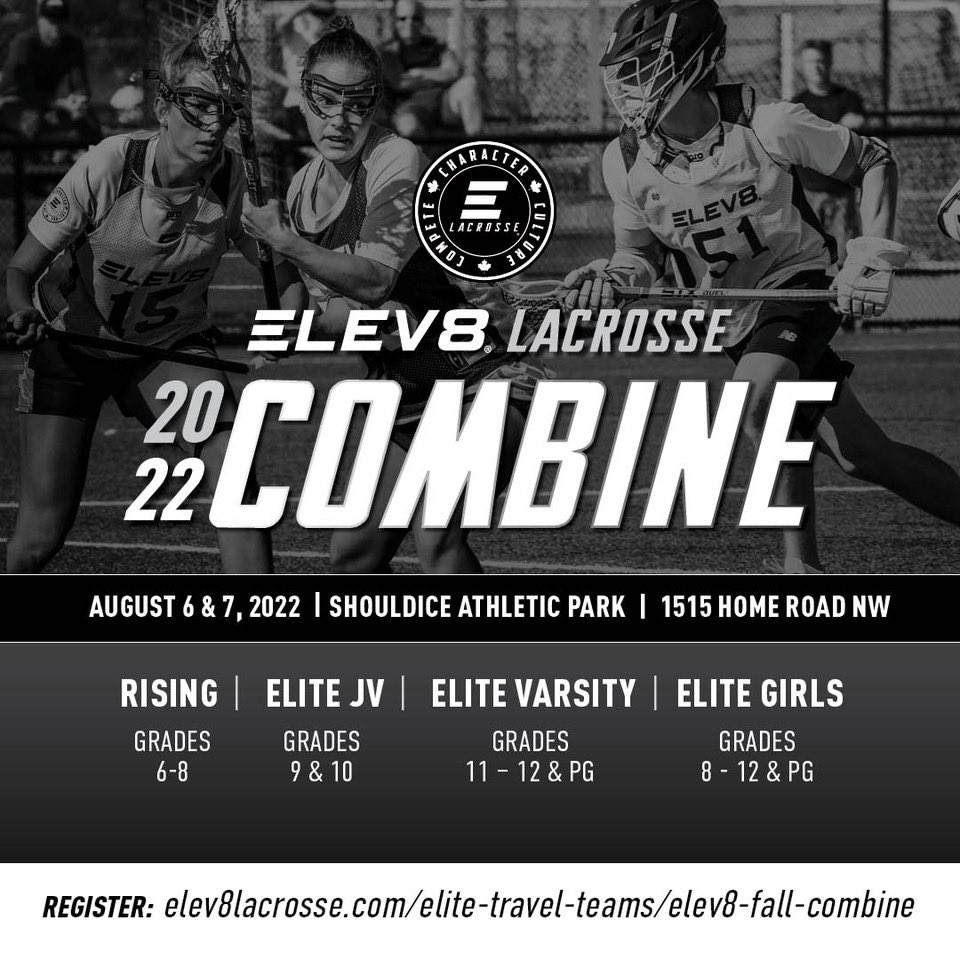 REGISTRATION IS OPEN

ELEV8 Lacrosse is excited to announce an open invitation to attend the 2022 ELEV8 Men’s and Women’s Elite Varsity, Junior Varsity and Rising Combine.

LINK IN BIO for more information!

#character #culture #compete #ELEV8Lacrosse