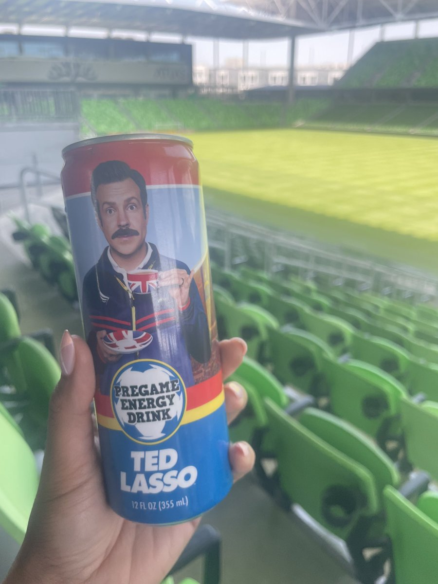 The start to a FANTASTIC soccer week. Company meeting at Q2 ✅ <a href="/TedLasso/">Ted Lasso</a> energy drink ✅ Tomorrow <a href="/ManCityUS/">Manchester City US</a> <a href="/ManCity/">Manchester City</a> event begin for us!!! <a href="/HoustonCityzens/">Houston Space Cityzens</a>