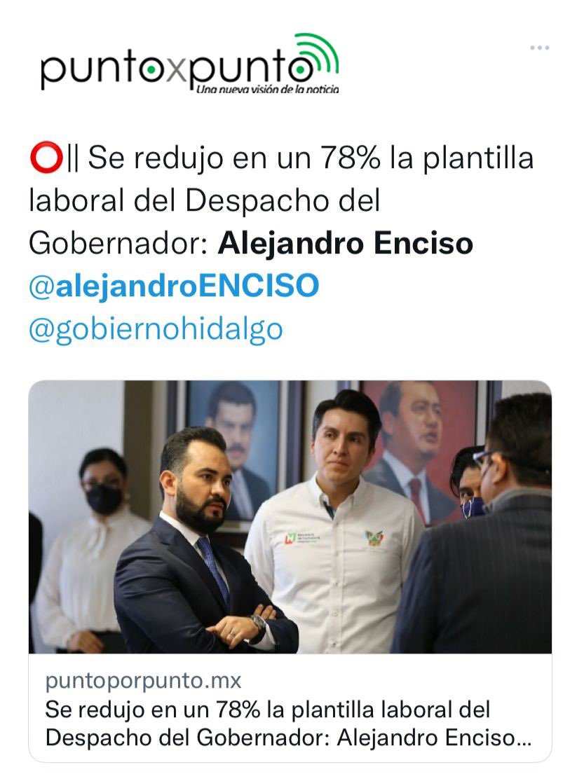 Hidalgo_Web's tweet photo. @alejandroENCISO #Transparencia #Legalidad #ActitudPorHidalgo
#AlexEnciso https://t.co/9GztsXHBlw